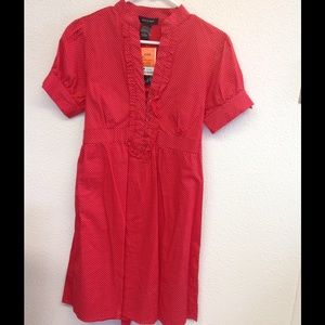 Red polka dot dress